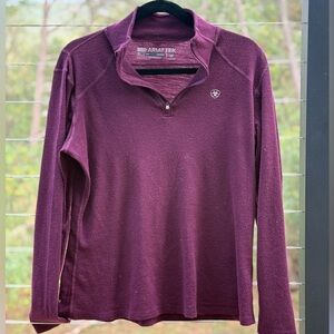 Ariat Tek Maroon Cold Series Quarter-Zip Pullover